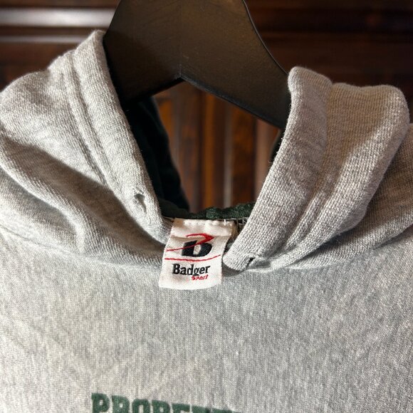 Vintage Lombard Zephyrs Football Hoodie – Gray & Green – Size S-M - Picture 3 of 4